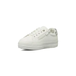 Sneakers da Ragazza bianche Dieci Baci con strass e dettagli argento
