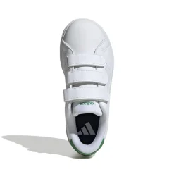 Sneakers da ragazzo bianche con dettagli verdi Advantage Base 2.0 adidas
