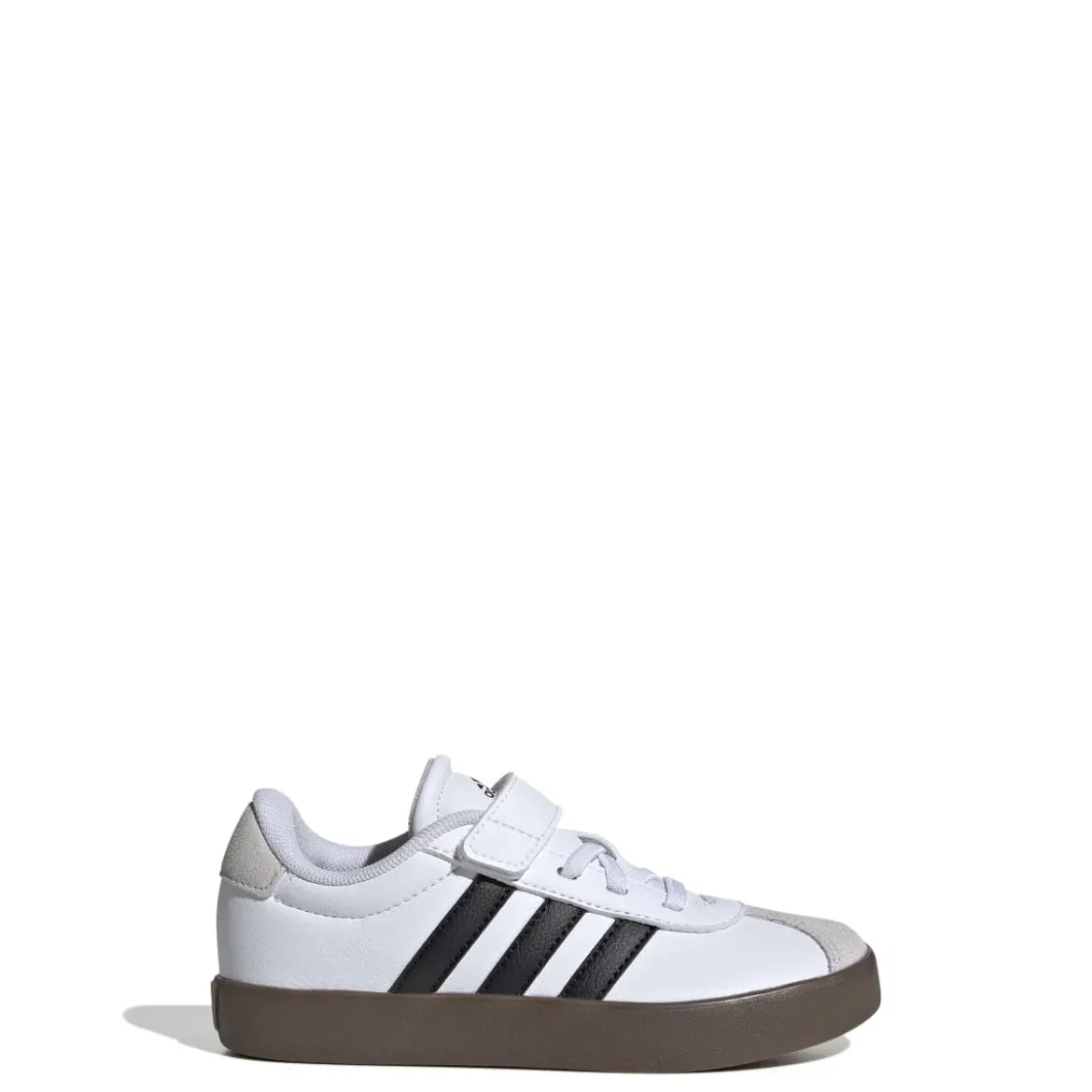 Sneakers da ragazzo bianche e nere con logo adidas VL Court 3.0
