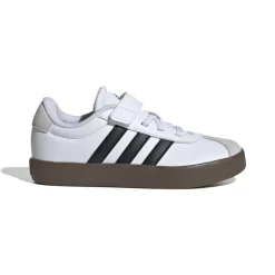 Sneakers da ragazzo bianche e nere con logo adidas VL Court 3.0