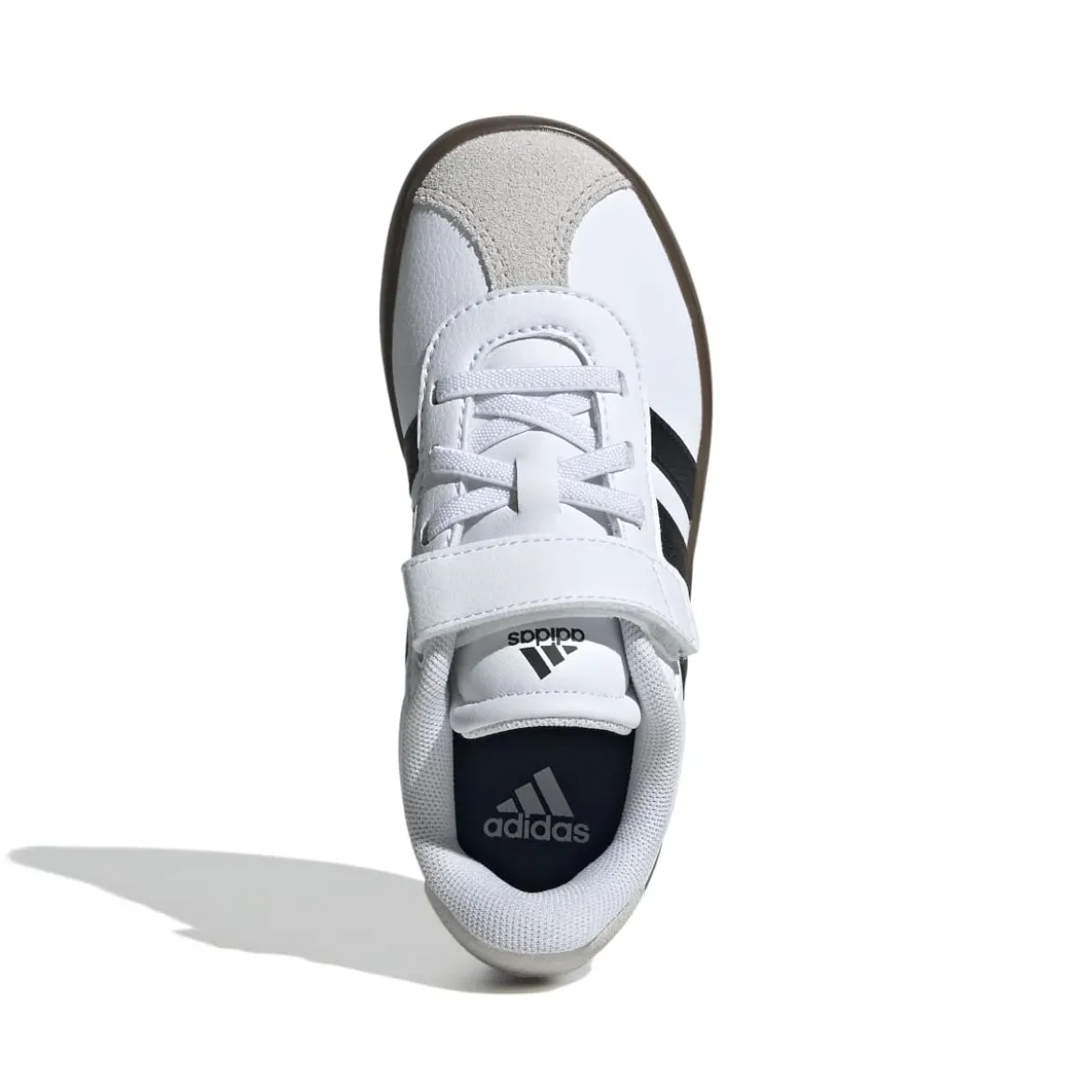 Sneakers da ragazzo bianche e nere con logo adidas VL Court 3.0