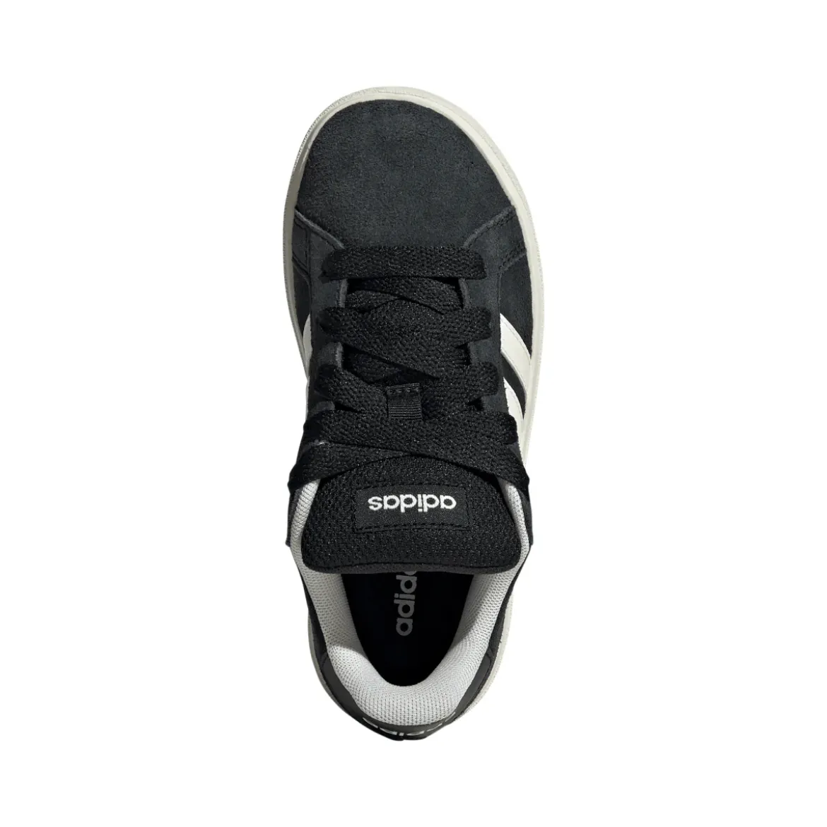 Sneakers da ragazzo e ragazza nere in pelle effetto scamosciato adidas Grand Court 00s