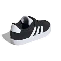Sneakers da ragazzo nere e bianche con logo adidas VL Court 3.0