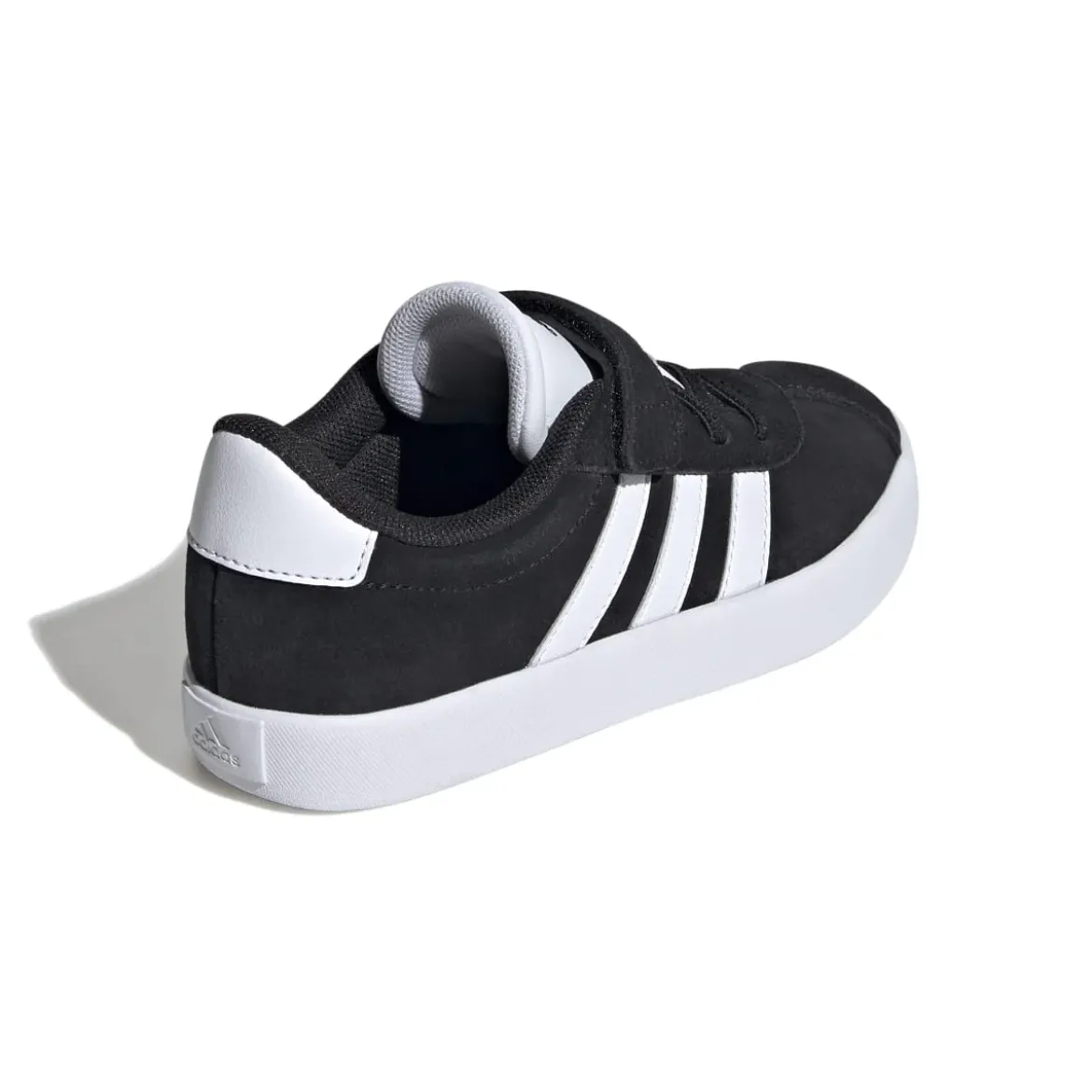 Sneakers da ragazzo nere e bianche con logo adidas VL Court 3.0