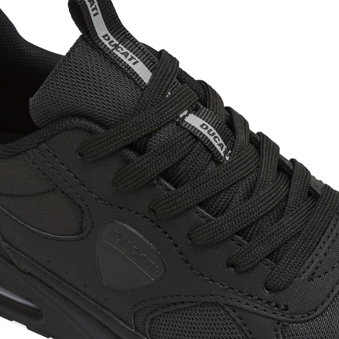 Sneakers da ragazzo nere modello sportivo con lacci Ducati