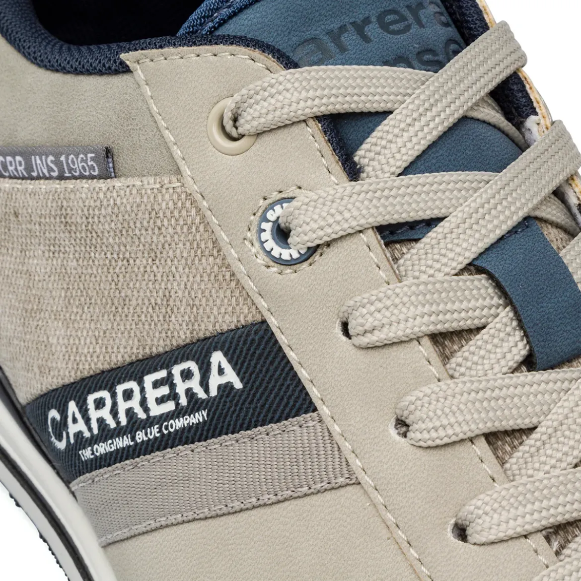 Sneakers da Uomo Beige con inserti in contrasto e logo laterale Carrera