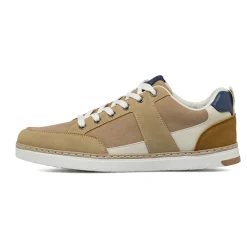 Sneakers da Uomo beige in tessuto effetto scamosciato Riflessi Urbani