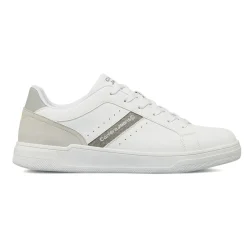 Sneakers da uomo bianche con banda laterale grigia Carrera