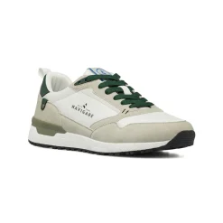 Sneakers da Uomo bianche con dettagli verdi e beige Navigare