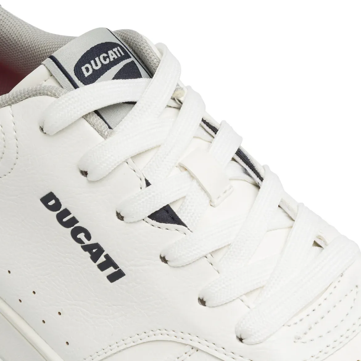 Sneakers da Uomo bianche con dettagli effetto scamosciato Ducati