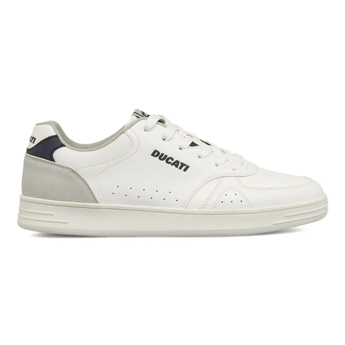 Sneakers da Uomo bianche con dettagli effetto scamosciato Ducati
