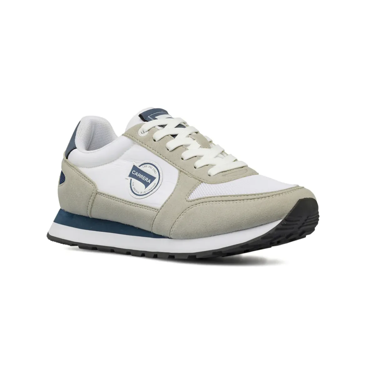 Sneakers da uomo bianche con dettagli blu Carrera