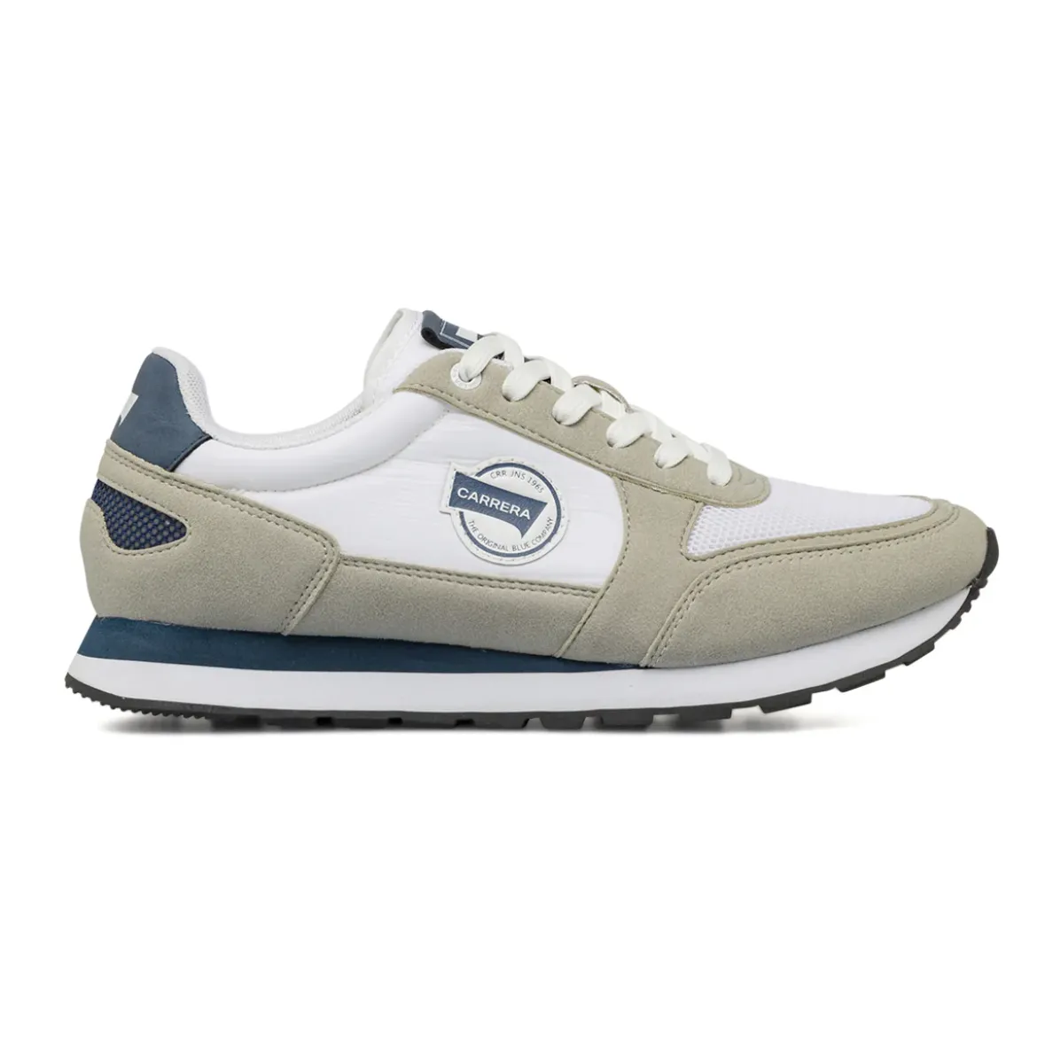 Sneakers da uomo bianche con dettagli blu Carrera