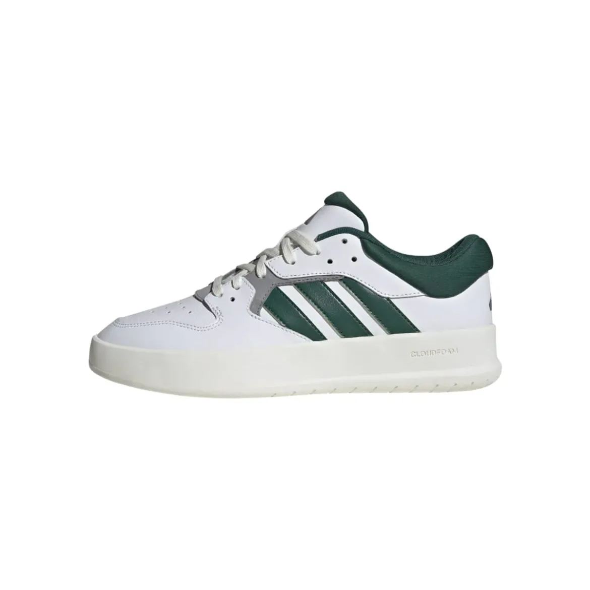 Sneakers da uomo bianche e blu con logo adidas Court 24