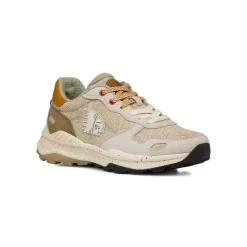 Sneakers da uomo bianche in suede con dettagli in contrasto Americanino