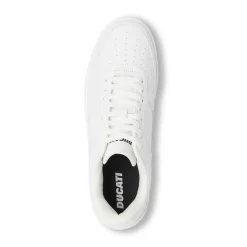 Sneakers da uomo bianche low-top stile classico Ducati