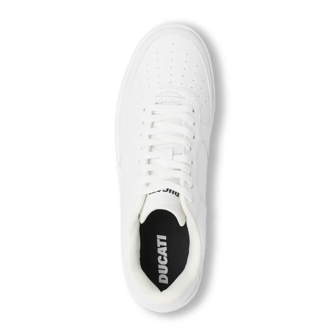 Sneakers da uomo bianche low-top stile classico Ducati