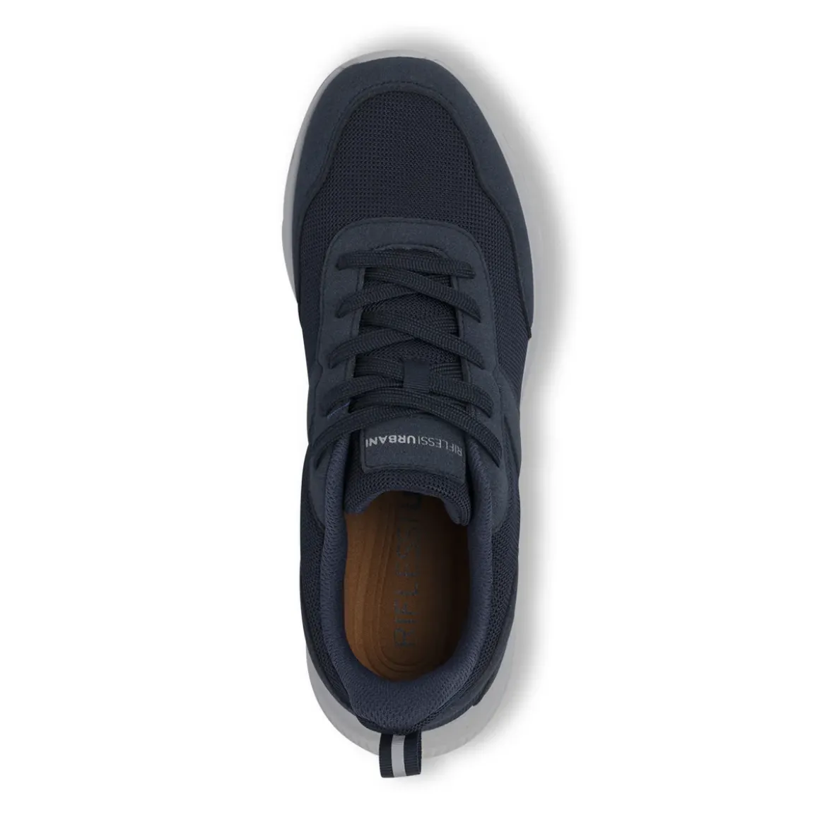 Sneakers da Uomo blu con inserti effetto scamosciato Riflessi Urbani