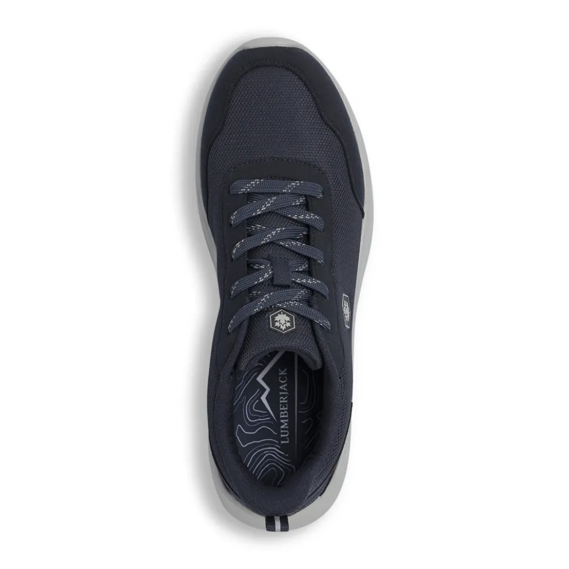 Sneakers da Uomo blu in mesh ed effetto scamosciato Lumberjack