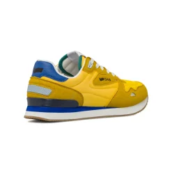 Sneakers da Uomo gialle con inserti effetto scamosciato Gas