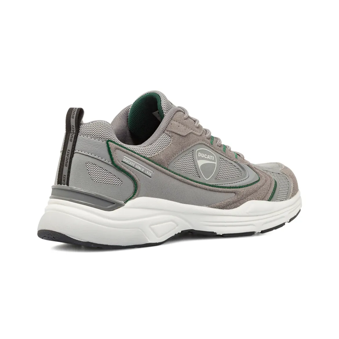 Sneakers da Uomo Grigie con Inserti in contrasto verdi Ducati