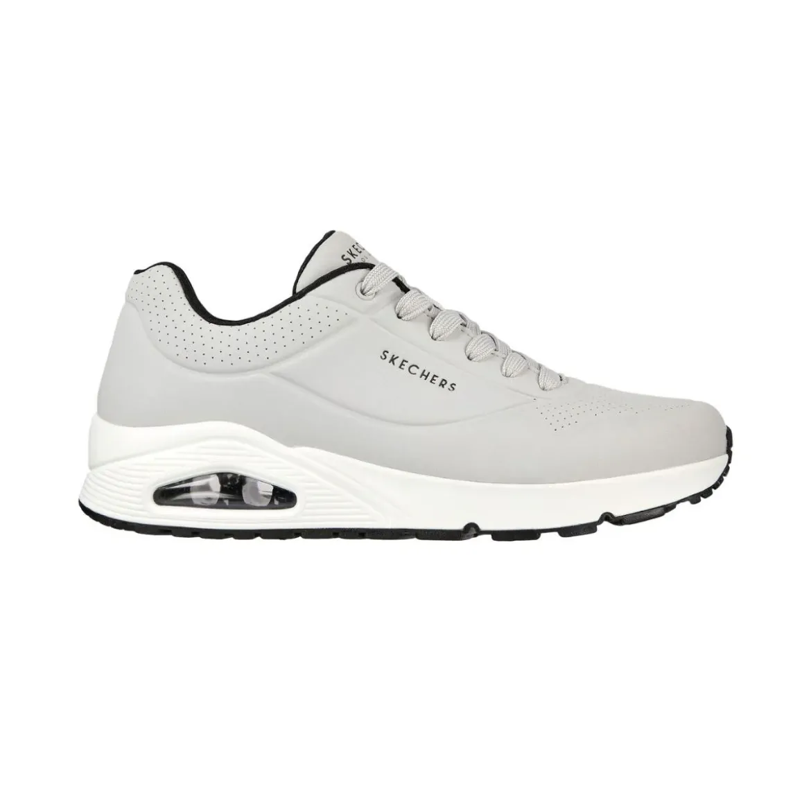 Sneakers da uomo grigie con suola ad aria Skechers Uno