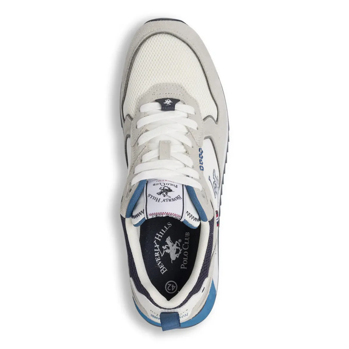 Sneakers da Uomo grigie effetto scamosciato Beverly Hills Polo Club