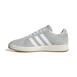 Sneakers da uomo grigie in pelle con logo adidas Grand Court 00s