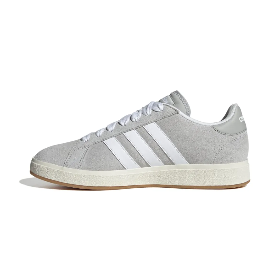 Sneakers da uomo grigie in pelle con logo adidas Grand Court 00s
