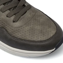 Sneakers da uomo grigie in tessuto con dettagli marroni Riflessi Urbani