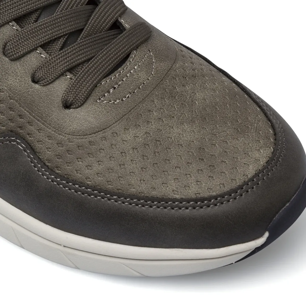 Sneakers da uomo grigie in tessuto con dettagli marroni Riflessi Urbani