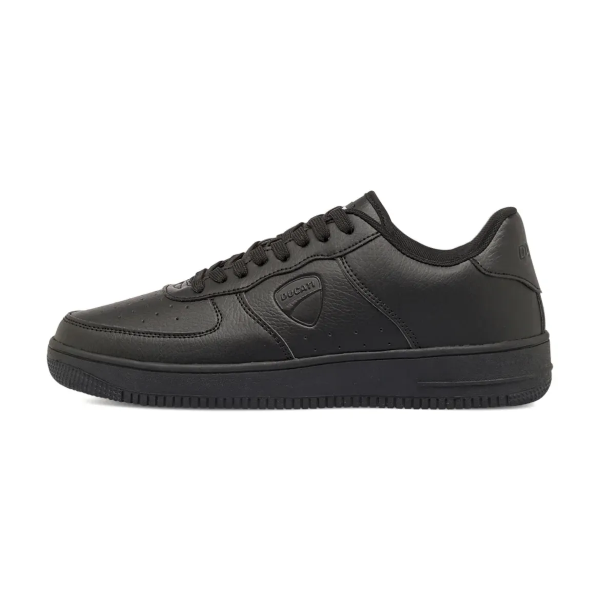 Sneakers da uomo nere con logo in tono Ducati