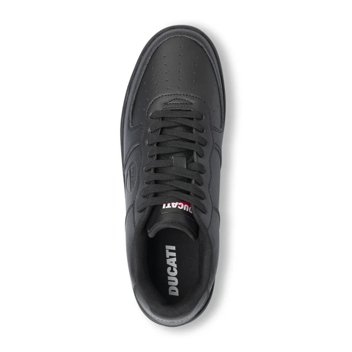 Sneakers da uomo nere con logo in tono Ducati