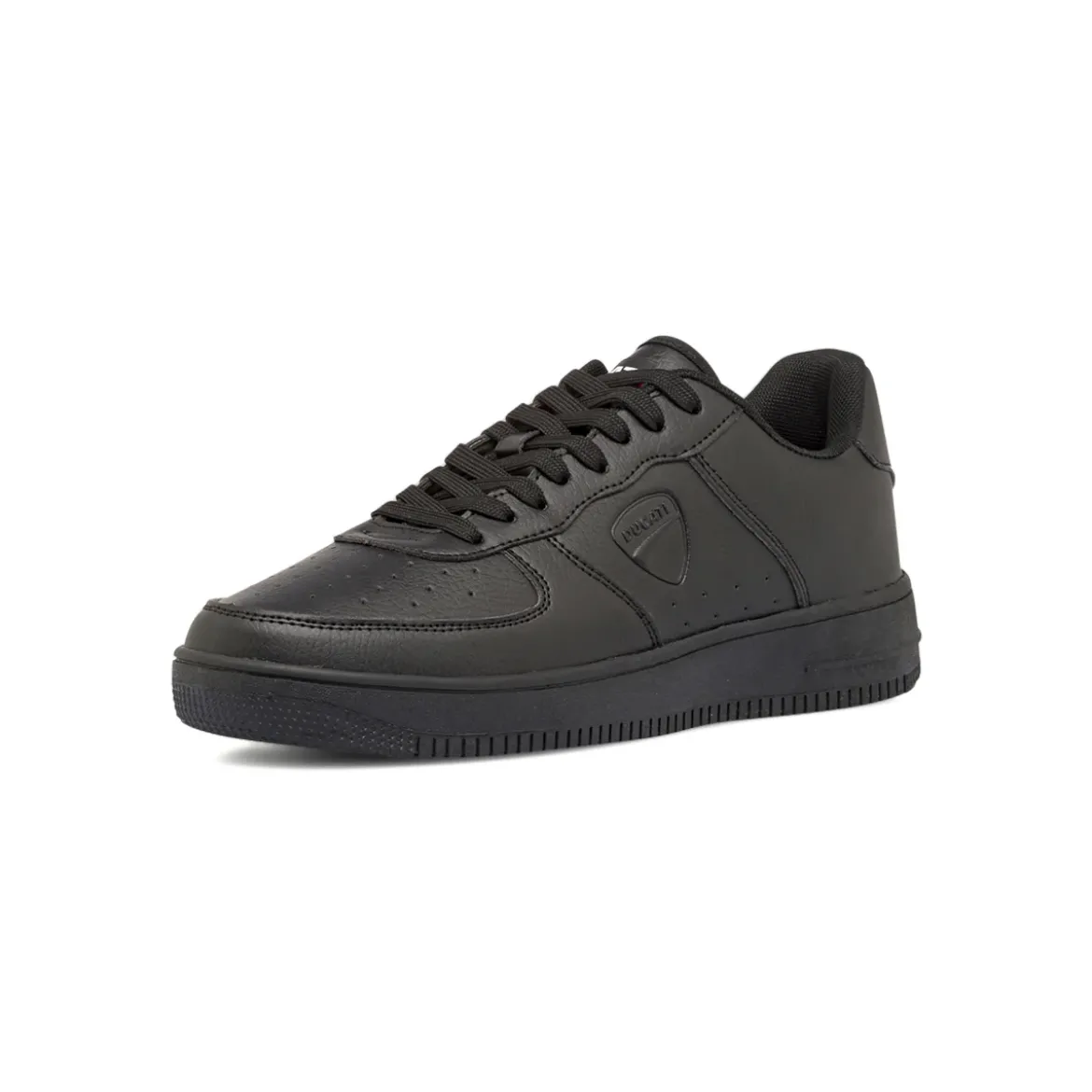 Sneakers da uomo nere con logo in tono Ducati