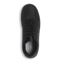 Sneakers da uomo nere con punta traforata e logo Gas