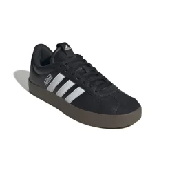 Sneakers da uomo nere in pelle scamosciata con logo adidas VL Court 3.0