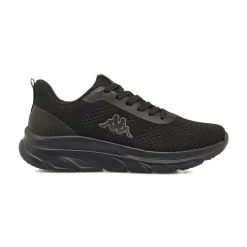 Sneakers da uomo nere Kappa in tessuto mesh traspirante