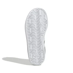 Sneakers grigie da ragazzo con strisce bianche adidas VL Court 3.0 K