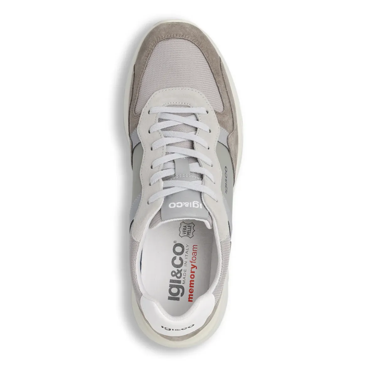 Sneakers Grigie da Uomo con effetto scamosciato Igi&Co