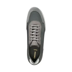 Sneakers grigie Uomo con dettagli effetto scamosciato traspirante Geox