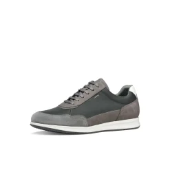 Sneakers grigie Uomo con dettagli effetto scamosciato traspirante Geox
