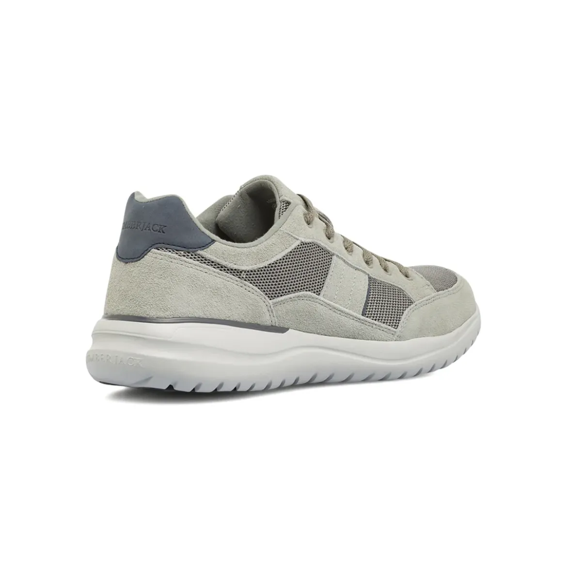 Sneakers grigie Uomo con inserti mesh effetto scamosciato Lumberjack
