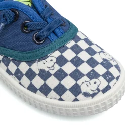 Sneakers in tela blu da Bambino a scacchi Snoopy Peanuts Lumberjack