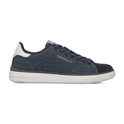 Sneakers in tessuto effetto jeans da Uomo con logo Nautica