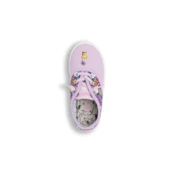 Sneakers lilla Bambina in tela con stampa Peanuts e fiori Lumberjack