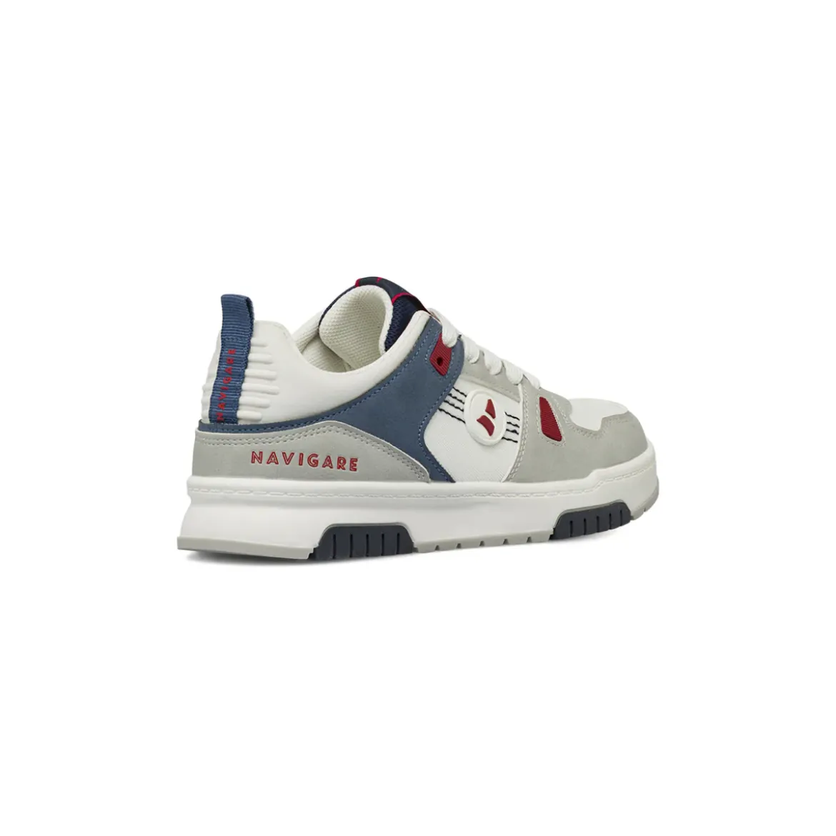 Sneakers Navigare da Ragazzo bianche con dettagli blu e rossi