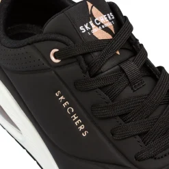 Sneakers nere da Donna con dettagli oro rosa Skechers UNO