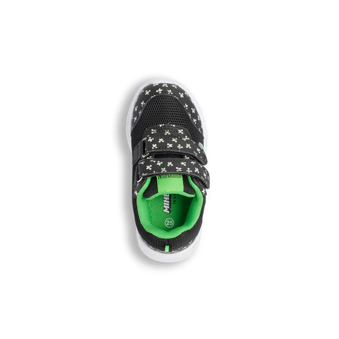 Sneakers nere e verdi da Bambino con Luci nella suola Minecraft