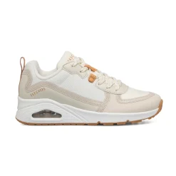 Sneakers off-white da donna con suola ad aria e Memory Foam Skechers Uno