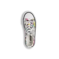 Sneakers platform da Bambina bianche con stampa graffiti Dimensione Danza